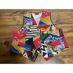 Vintage Circle T Cowboy Western Vest Size Large